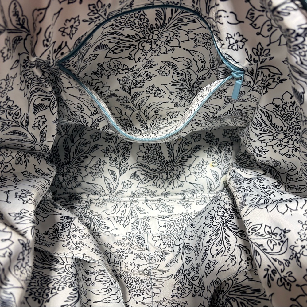 Vera Bradley Quilted Floral Tote Bag in Teal Blue - Picture 7 of 7